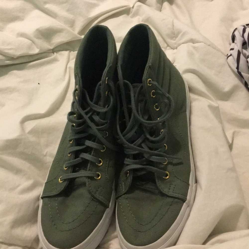 army green high top vans